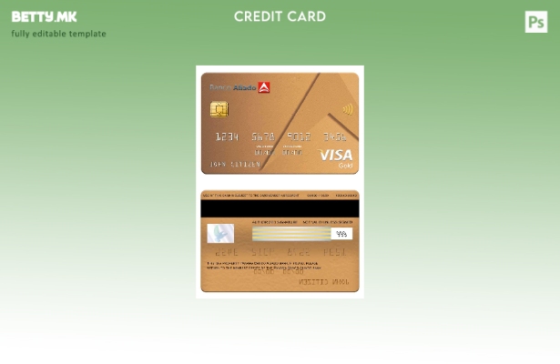 модерен стил Панама Банко Алиадо банка виза златна картичка шаблон